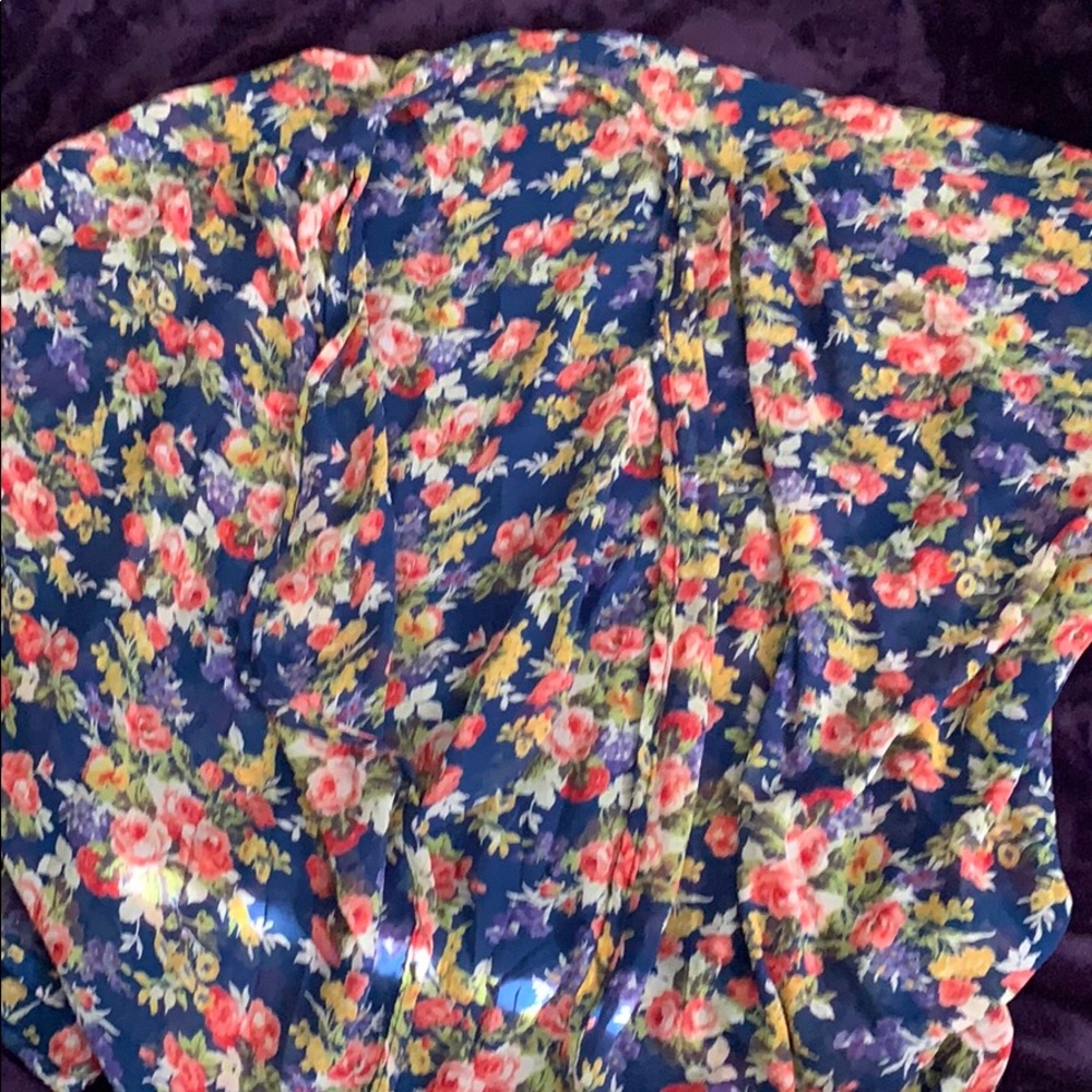Floral coverup. Cardigan or swim coverup